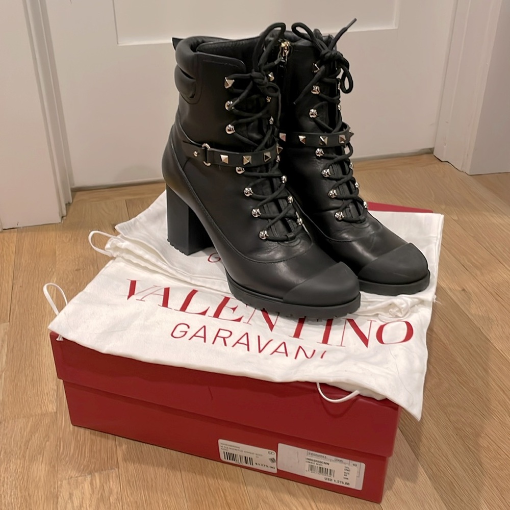 Valentino Rockstud Combat Boots